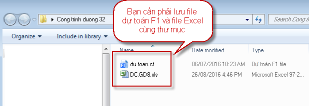 Huong dan lay khoi luong cong tac tu Excel vao Du toan F1